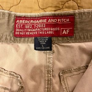 *** ABERCROMBIE & FITCH CARGO PANTS, size L (34x34), MENS, LITE WT, GOOD SHAPE!